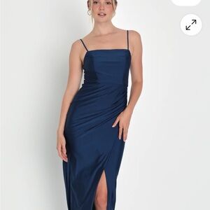 Lulu's Midnight Blue Maxi Dress